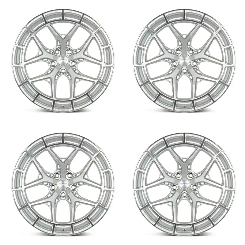 Genuine Vossen HFX-1 Hybrid Forged Wheel Set, Silver Polished, 20x9 +32/20x10.5 +45 :: 2015-2026 Mustang