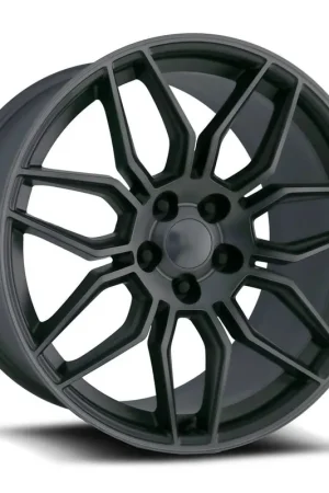 Limited Edition FR 401F C8 Z06 Replica Rear Wheel, Titanium Machined Face w\\Dark Clear Coat, 20x12 :: 2006-2019 Corvette ZR1, Z06 & Grand Sport