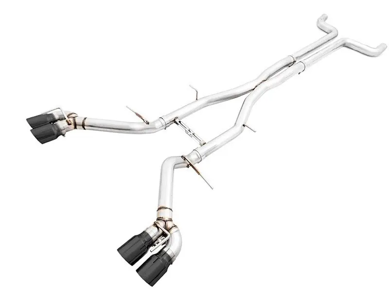 AWE Track Edition 3" Cat-Back Exhaust System w/ 4.5" Quad Diamond Black Tips, Non-Resonated :: 2016-2024 Camaro SS & ZL1 Limited Offer