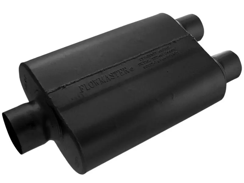 Shop Now Flowmaster 4"x9.75"x13" Oval 40 Series Chambered Muffler, 3" Center/2.5" Dual :: 2014-2025 Silverado & GMC Sierra 1500