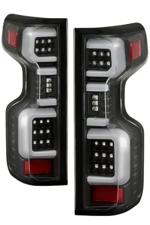 Discount Spyder LED Tail Lights, Clear Lens and Black Housing :: 2019-2021 Silverado 1500 w/ Factory LED Bulbs