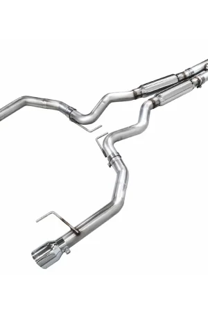 AWE Track Edition 3" Cat-Back Exhaust System w/4.5" Dual Chrome Tips :: 2024-2026 Ford Mustang GT Premium