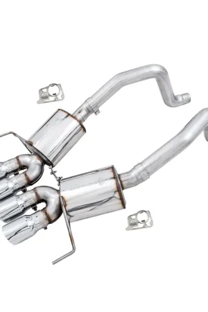 AWE Touring Edition 3" Axle-Back Exhaust System w/ 4.5" Quad Chrome Silver Tips :: 2014-2019 C7 Corvette Exclusive
