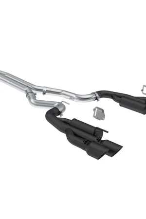 Buy Today MBRP Armor BLK Race 3" Cat-Back Exhaust System w/ 4" Quad Polished Tips :: 2024-2026 Ford Mustang GT w/ Non-Active Exhaust