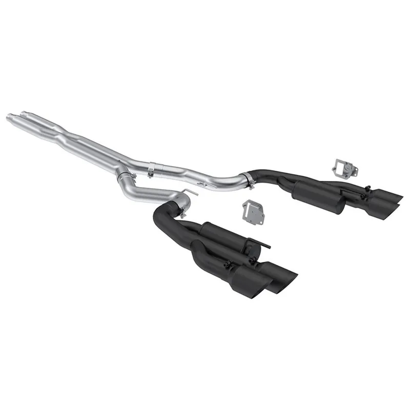 Buy Today MBRP Armor BLK Race 3" Cat-Back Exhaust System w/ 4" Quad Polished Tips :: 2024-2026 Ford Mustang GT w/ Non-Active Exhaust