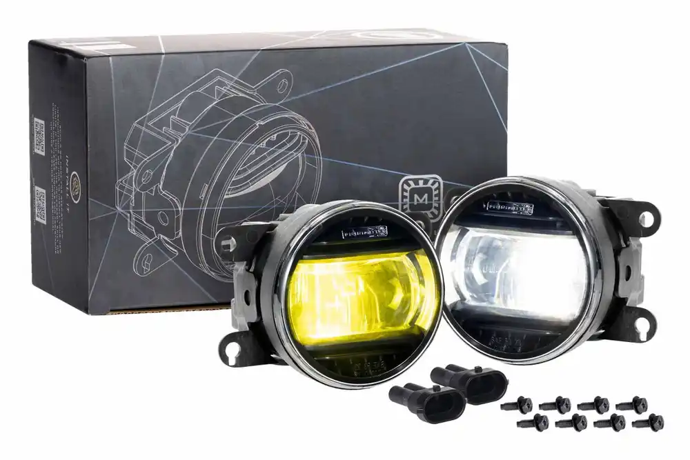 Morimoto XB Evo+ Type S LED Fog Lights, White & Yellow :: 2015-2017 Ford Mustang Fast Shipping