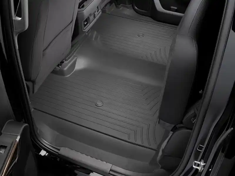 WeatherTech 2nd Row FloorLiner, Black :: 2019-2025 Silverado & GMC Sierra 1500 Crew Cab w/o Underseat Storage Box Professional Grade