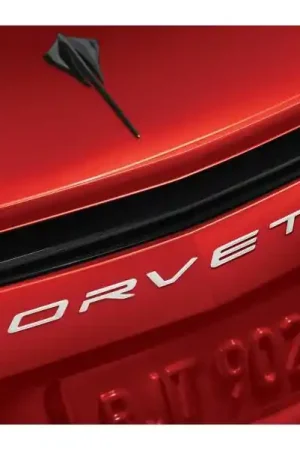 Chevrolet Script Rear Emblem, Arctic White :: 2020-2025 C8 Corvette Stingray Direct From Factory