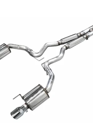 Direct From Factory AWE Touring Edition 3" Cat-Back Exhaust System w/4.5" Dual Chrome Tips :: 2024-2026 Ford Mustang GT