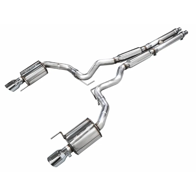 Direct From Factory AWE Touring Edition 3" Cat-Back Exhaust System w/4.5" Dual Chrome Tips :: 2024-2026 Ford Mustang GT
