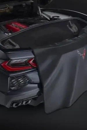 Buy Direct Chevrolet Rear Fascia Protector w/ Crossed Flags Logo :: 2020-2025 C8 Corvette Stingray