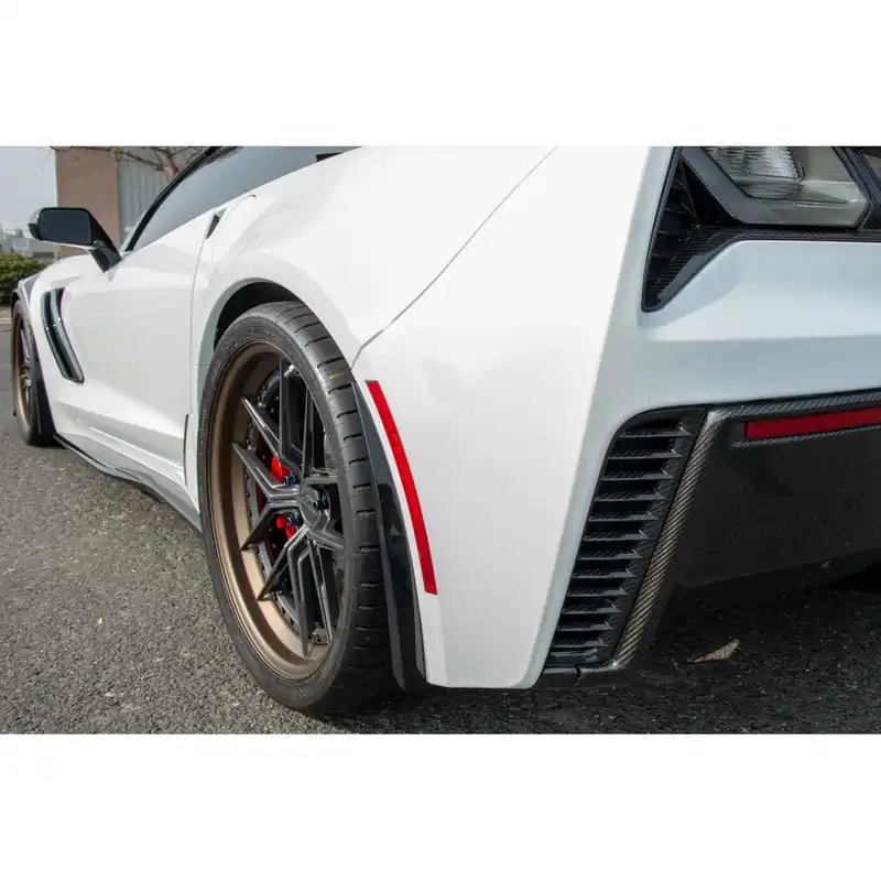 High Quality C7 Corvette XL Extended Rear Splash Guards, Unpainted :: 2014-2019 C7 Corvette