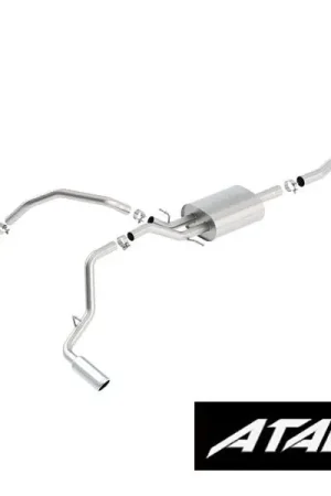 Borla 2.75" ATAK Cat-Back Single Exhaust w/ Dual Side Exit, 4" Polished Tips :: 2014-2018 Silverado & GMC Sierra 1500 5.3L Extended Cab Standard Bed, Crew Cab Short Bed Big Sale