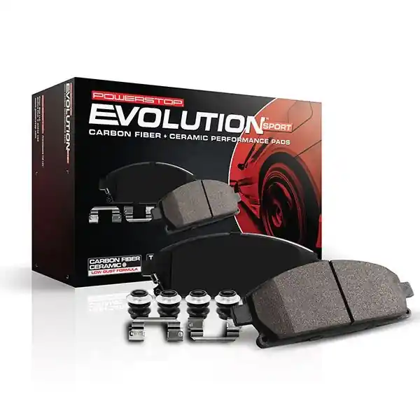 PowerStop Z23 Evolution Sport Carbon Fiber Rear Brake Pads w/ Hardware Kit :: 2020-2022 Ford Mustang GT500 Weekend Sale