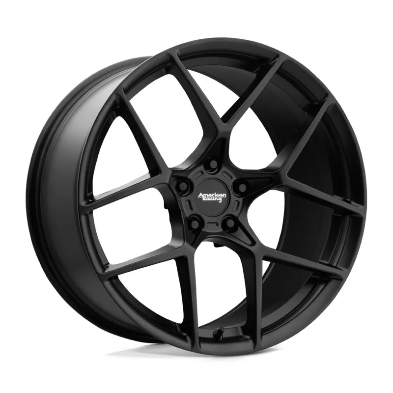 Express Delivery American Racing Crossfire Front Wheel, Satin Black, 19x8.5 :: 2005-2019 Corvette Base, Stingray & Z51