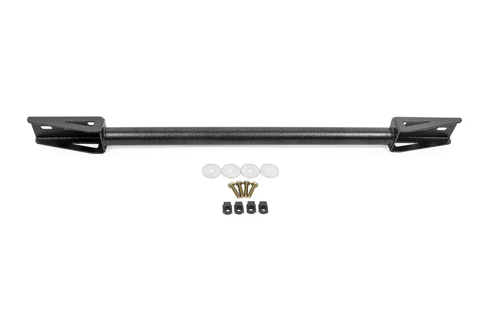 Authentic BMR K-Member Chassis Brace, Black Hammertone :: 2015-2026 Ford Mustang