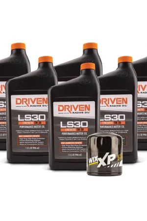 Express Delivery Driven Racing Oil Change Kit w/ 6 Quarts of LS30 5W-30 Synthetic Oil & Wix XP Filter :: 2008-2013 C6 Corvette Base & Z51