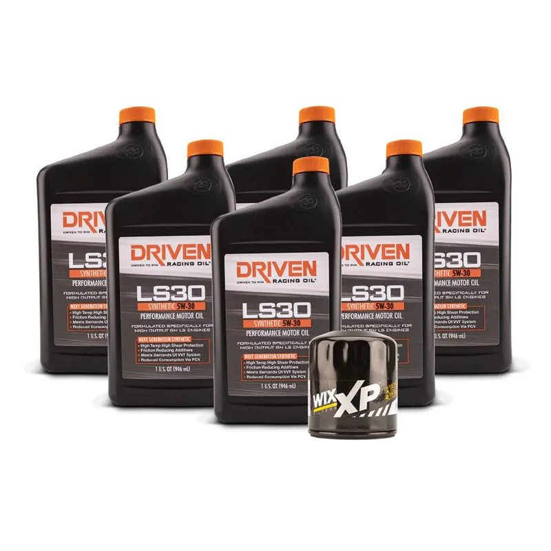 Express Delivery Driven Racing Oil Change Kit w/ 6 Quarts of LS30 5W-30 Synthetic Oil & Wix XP Filter :: 2008-2013 C6 Corvette Base & Z51