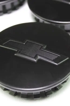 Chevrolet Satin Black Wheel Center Caps w/Bowtie Logo, Set of 4 :: 2016-2024 Camaro Worldwide Shipping