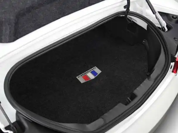 One Day Deal Lloyd Ultimat Trunk Mat, Black Mat w/ Camaro Shield Logo :: 2016-2024 Camaro Coupe